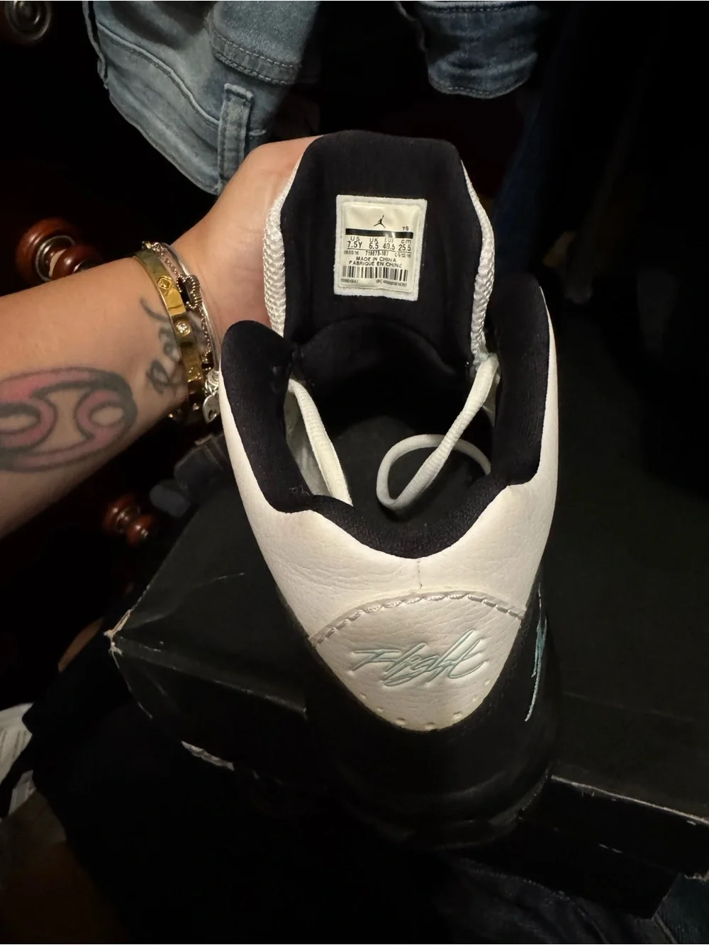 Jordan Youth Sneakers in White and Teal